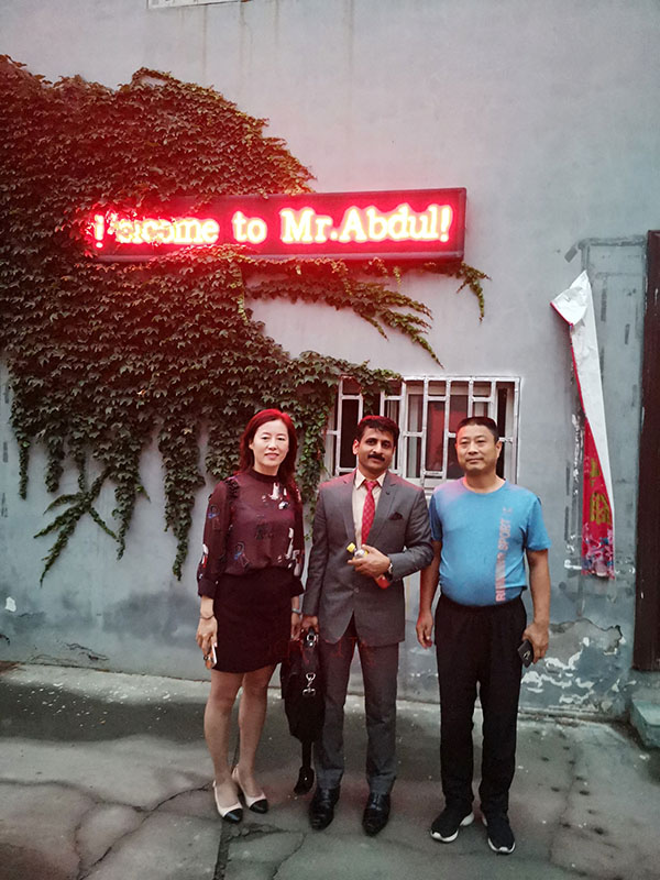欢迎印度客户Mr.Abdul来我司参观考察